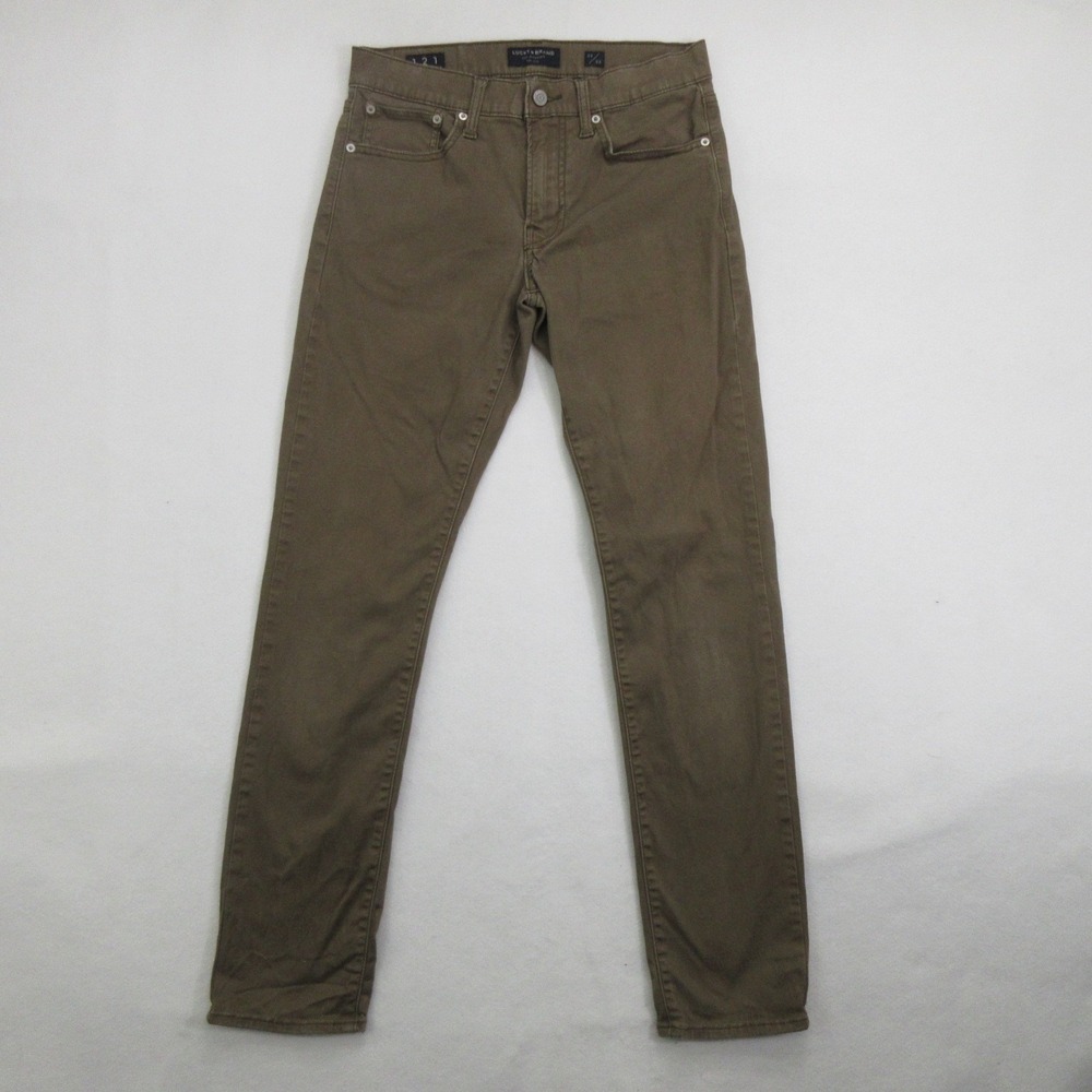 Lucky Brand Mens 121 Slim Straight Pants W29 Green Stretch